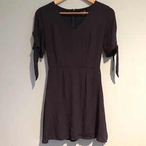 Blue, short sleeved, knee length dress